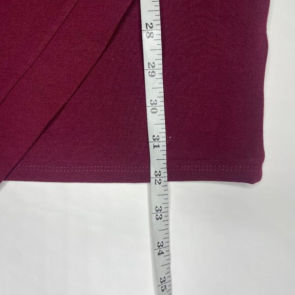 Oboe Burgundy Halter Asymmetrical Front Pullover Mini Dress Barbiecore Sexy Sm - Picture 11 of 14